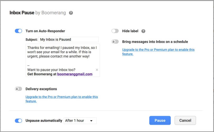 does boomerang for gmail work with inbox